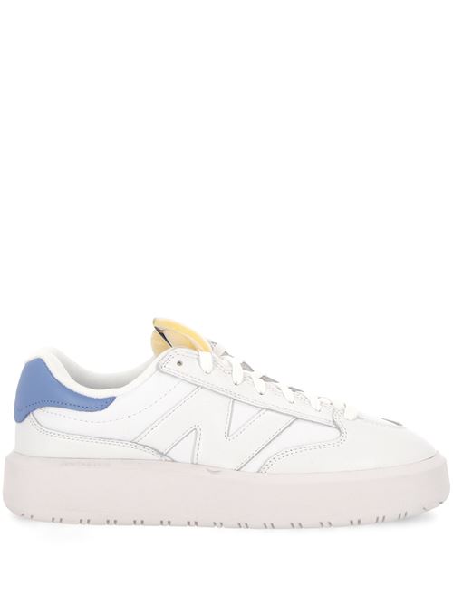 white leather pebbled texture panelled design New Balance | CT302CLDWHITE